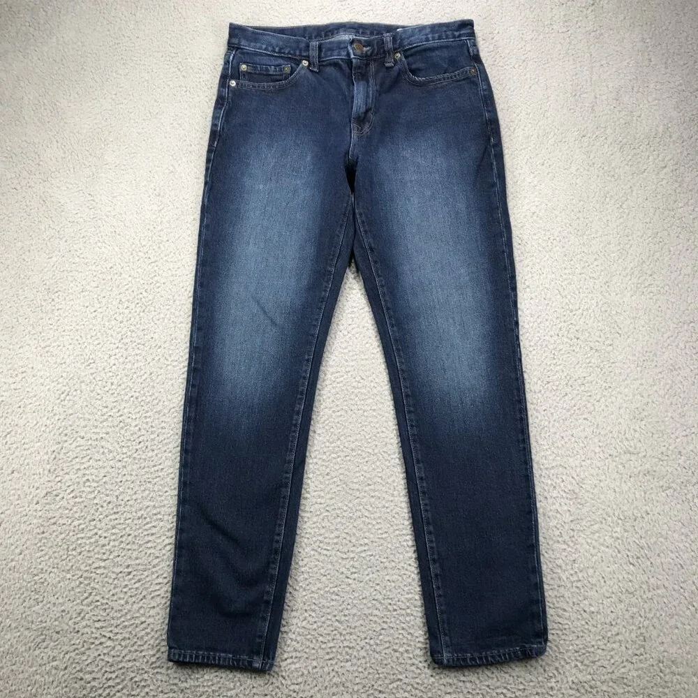 BANANA REPUBLIC Factory Jeans Mens 30x30 Slim Fit Standard Dark Washwell Denim